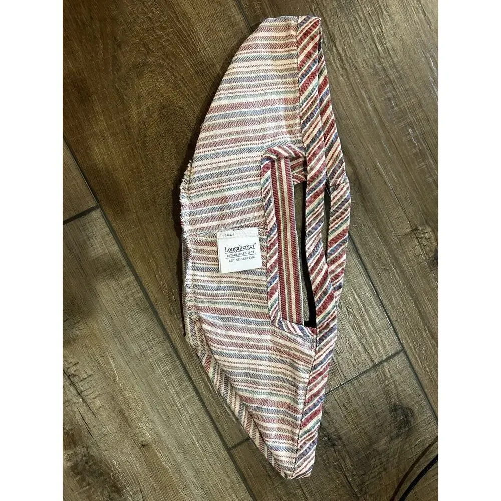 Longaberger Market Stripe‎ Liner for Round Serving Tray Basket